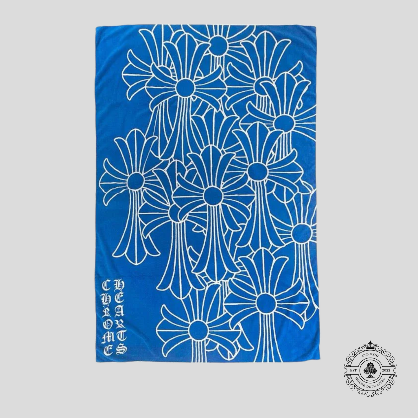 Chrome Hearts Cross Logo Beach Towel in Blue