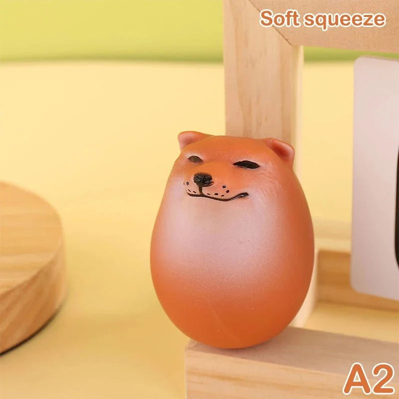 Shiba Inu Egg Ornament | Cute Desk Decoration and Stress Relief Toy