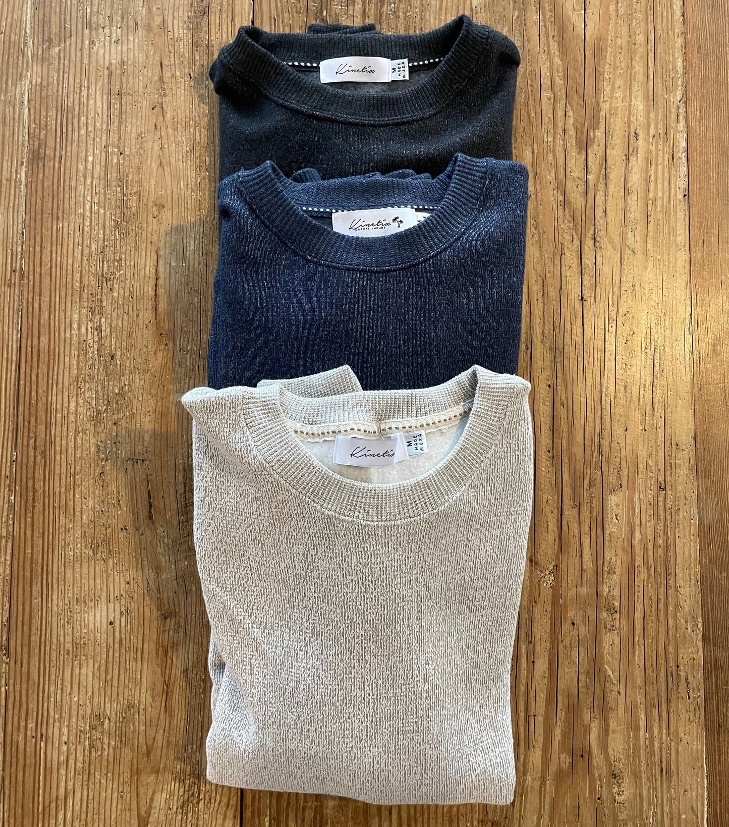 Half Moon Sweater Bundle (Heather Black, Heather Navy, and Heather Sand) $25 SAVINGS