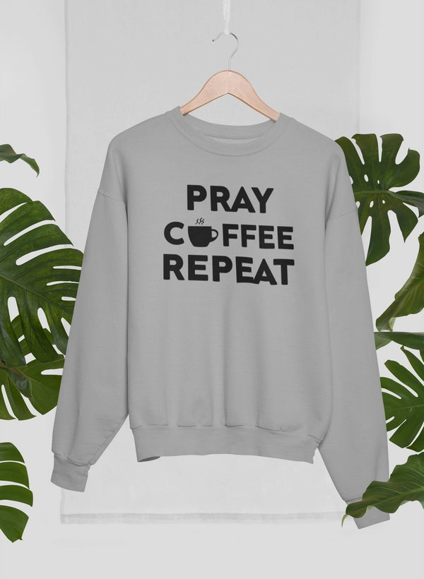 Pray Coffee Repeat Sweat Shirt-2