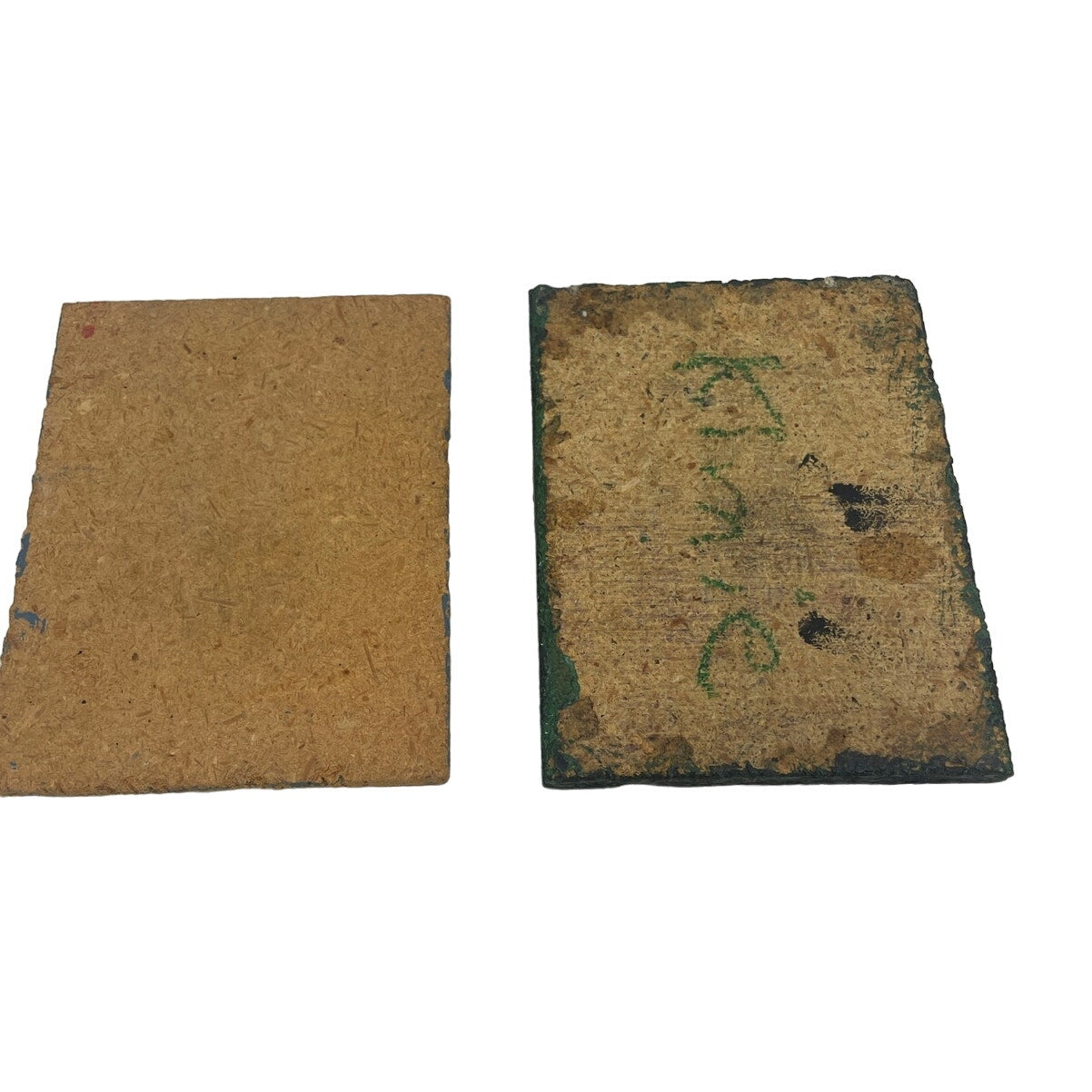 Pair of Vintage 1960s Handmade Religious Grandma Girl Decoupage Wood Art