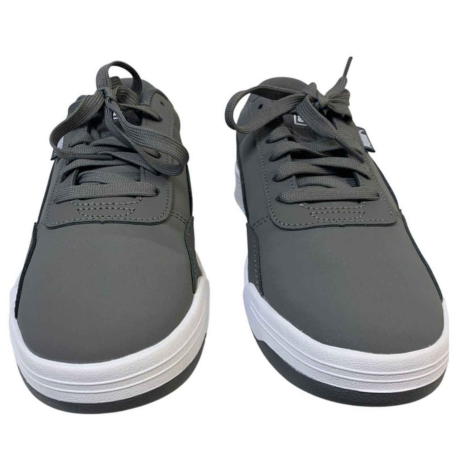 New In Box PUMA Mens Size 8.5 Gray Faux Leather SoftFoam+ Skate Sneaker Shoes