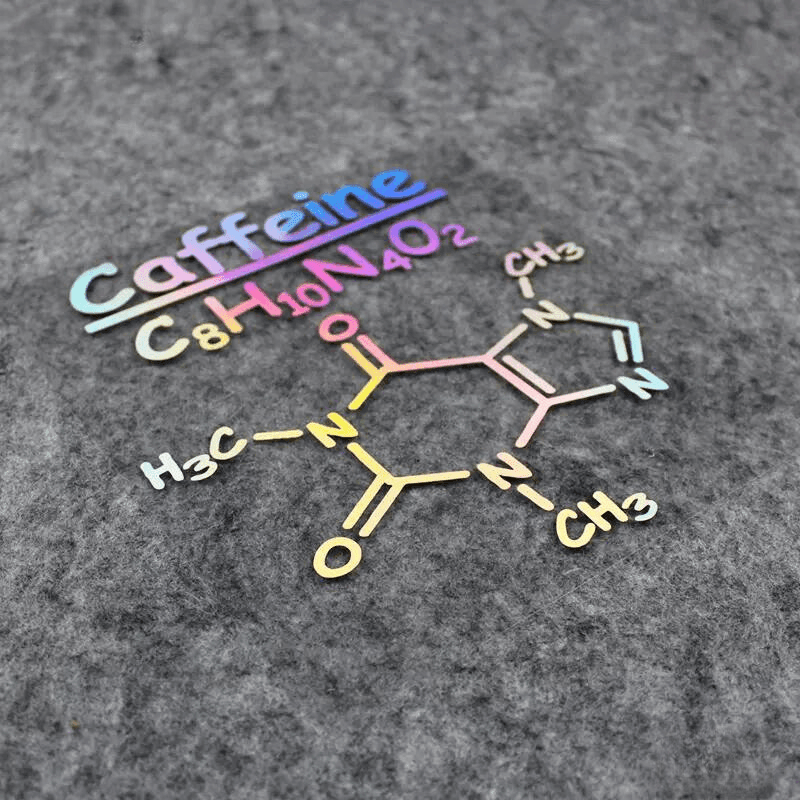 Dopamine, Adrenaline, Caffeine chemical formulas stickers