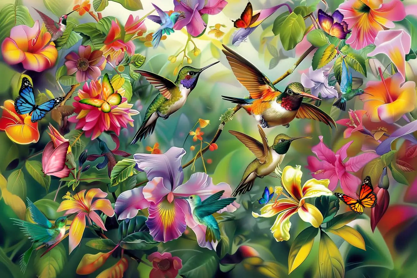 Puzzles for Adults 1000 Pieces,Family Puzzle Game Toy Puzzle (Hummingbird)