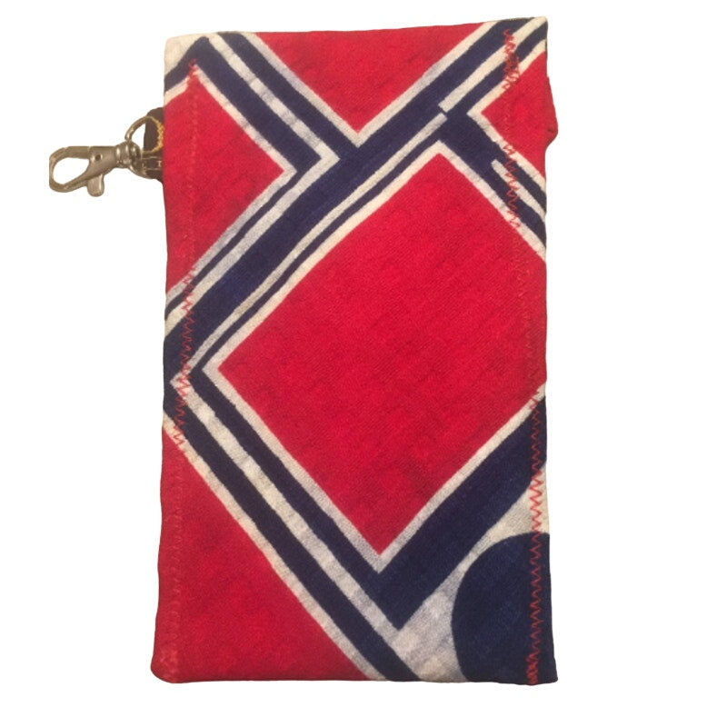 Handmade Upcycled Vintage Repurposed Neck Tie Geometric Eyeglass Case Pouch