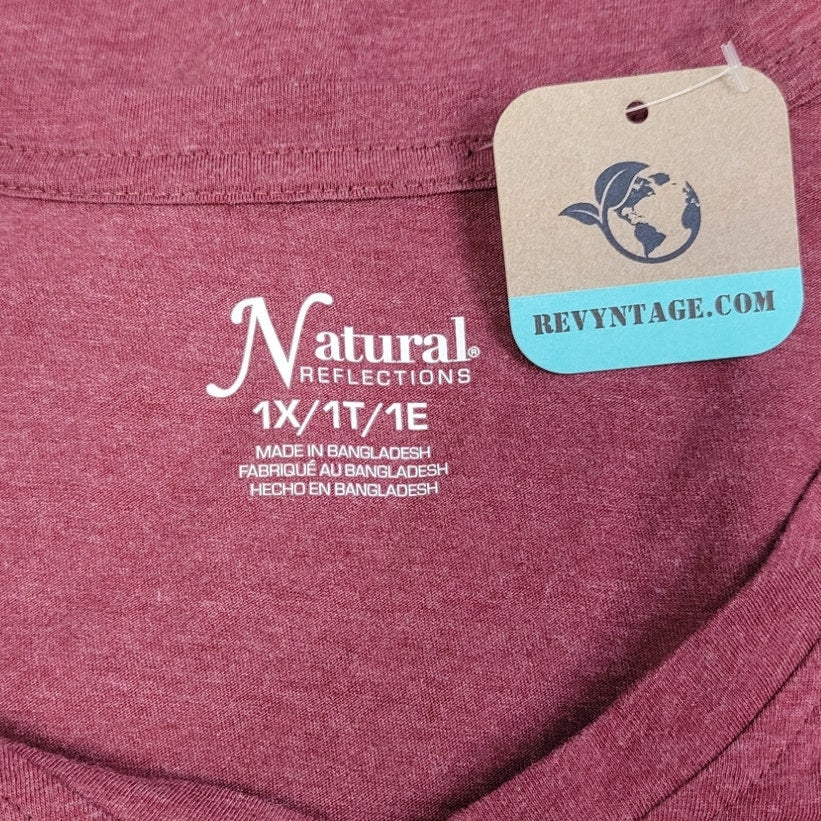 Hand Printed Upcycled Womens 1X In My T-Ball Era Long Sleeve VNeck Tee Shirt