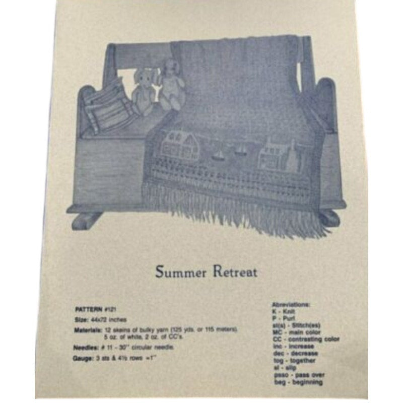 Vintage 1994 Country's Child 121 Summer Retreat Blanket Knitting Pattern
