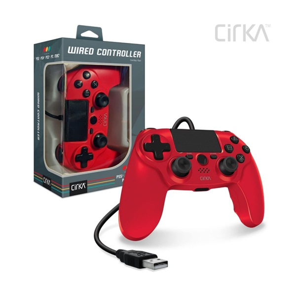 Cirka M07527-RD NuForce PS4/PC/Mac piros vezetékes kontroller (M07527-RD)-0