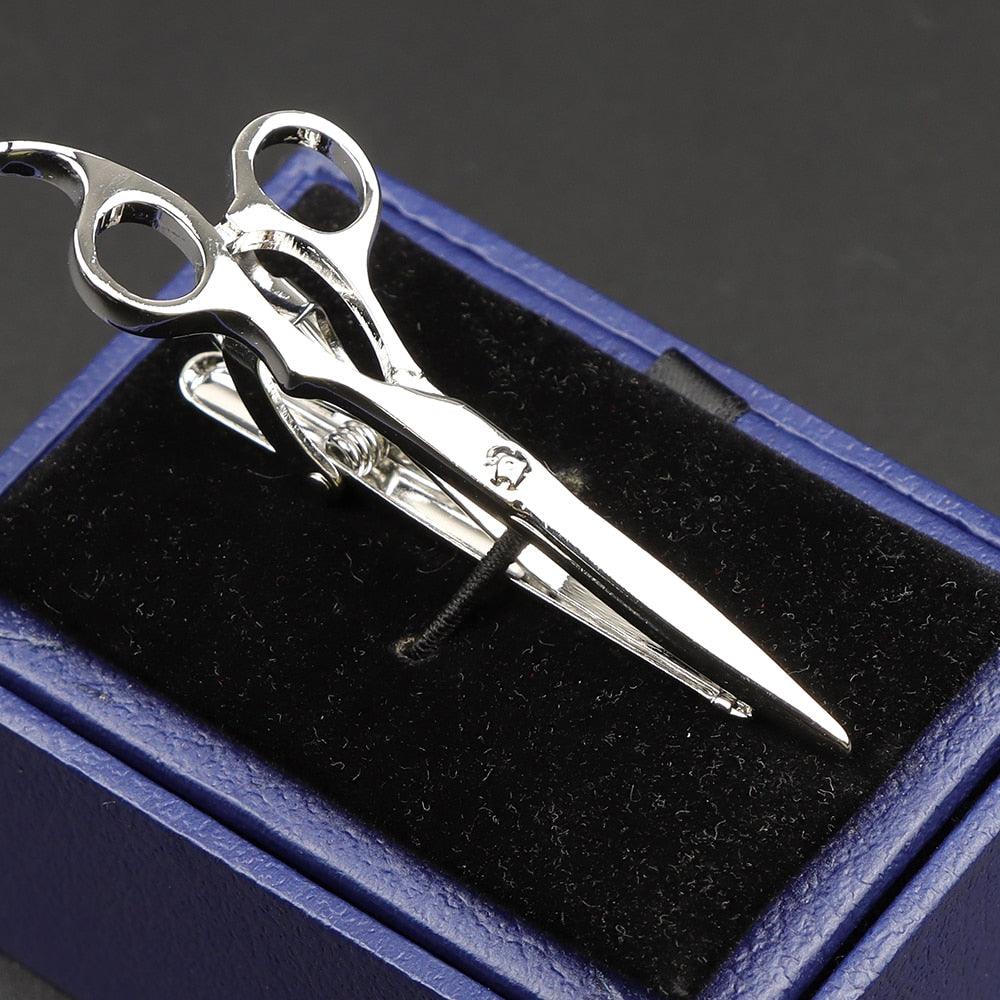 Fashion Metal Men Tie Clip Golden Musical Instrument Shape Simple Bar Clasp Luxury Fashion Necktie Tie Clips Bar Variety Pattern Mens Suit Wedding Gift Unique Tie Clip