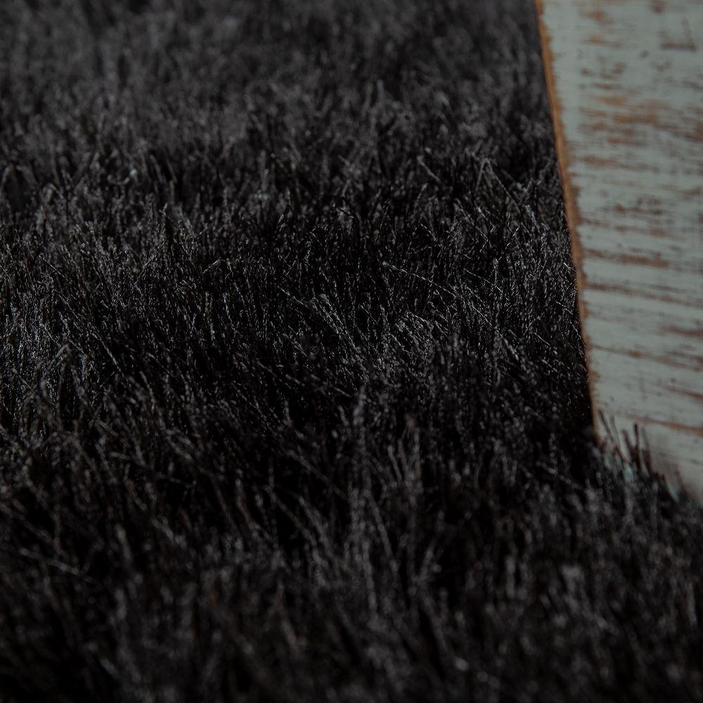 Fluffy Rug Shaggy For Living Room Soft & Shimmering - Black-2