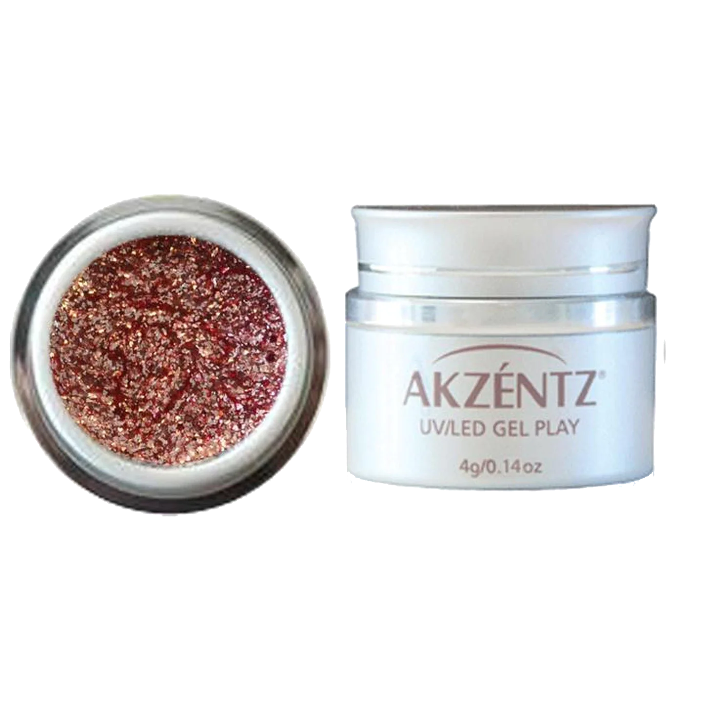 Akzentz Gel Play - Glitz Rose Gold Leaf-1