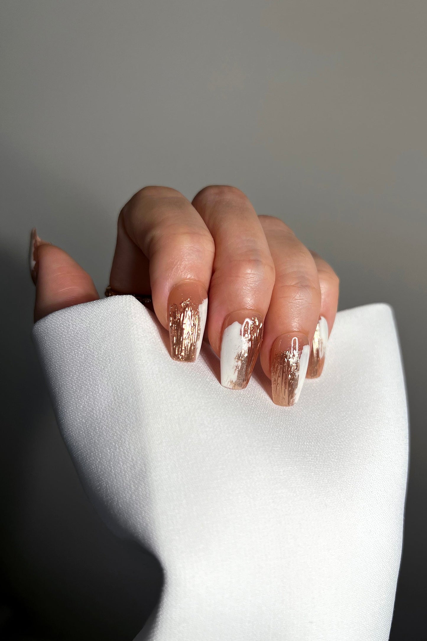 Gilded Crème | Pro Handmade Gel Nails-4