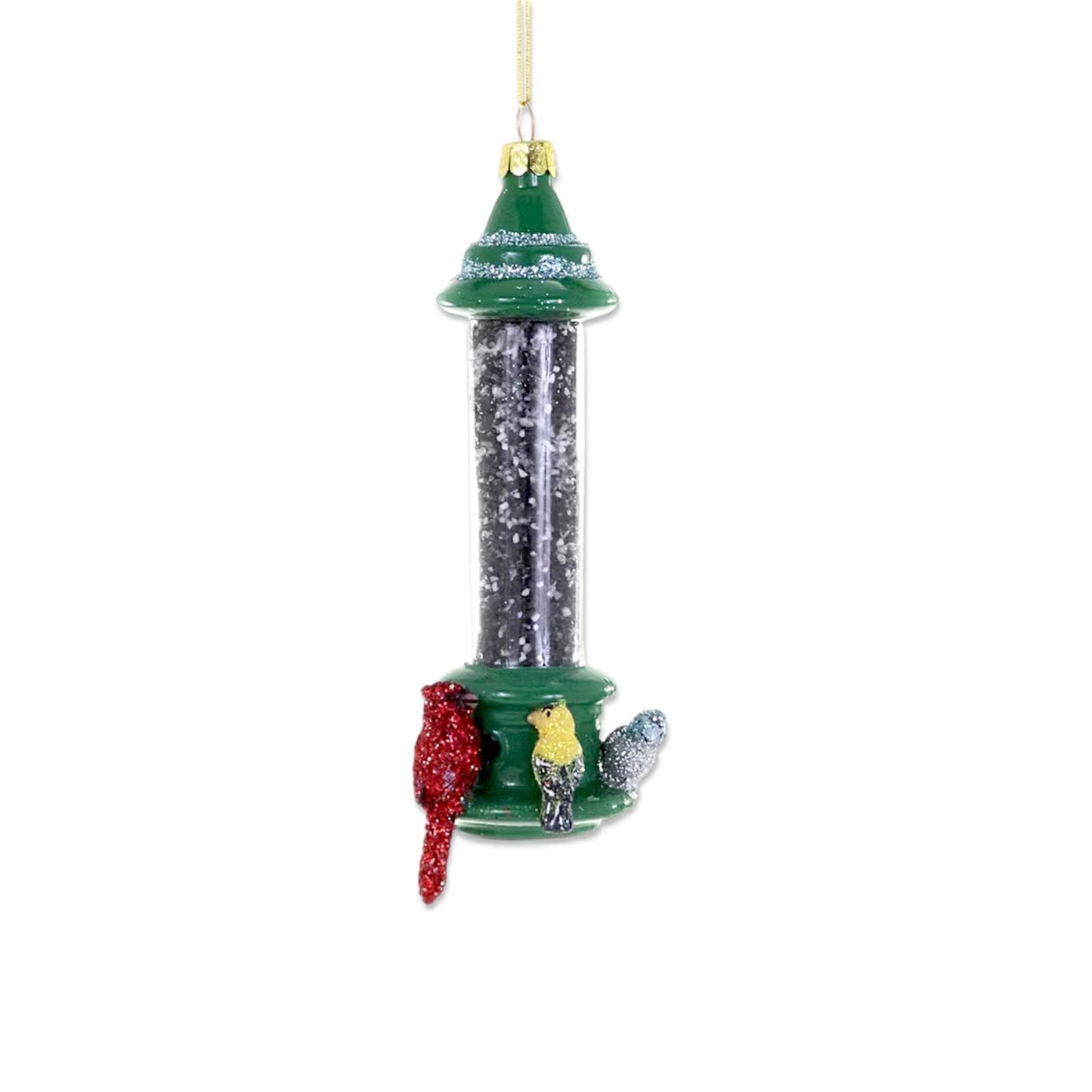 Glass Bird Feeder Ornament