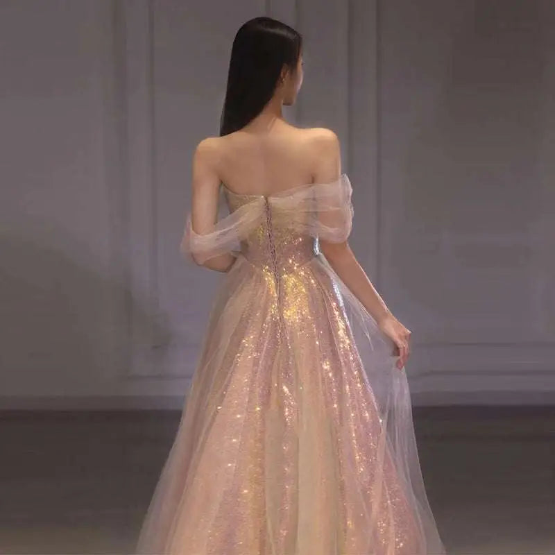 Gradient Mesh Slimming Annual Party Banquet Mermaid Dress