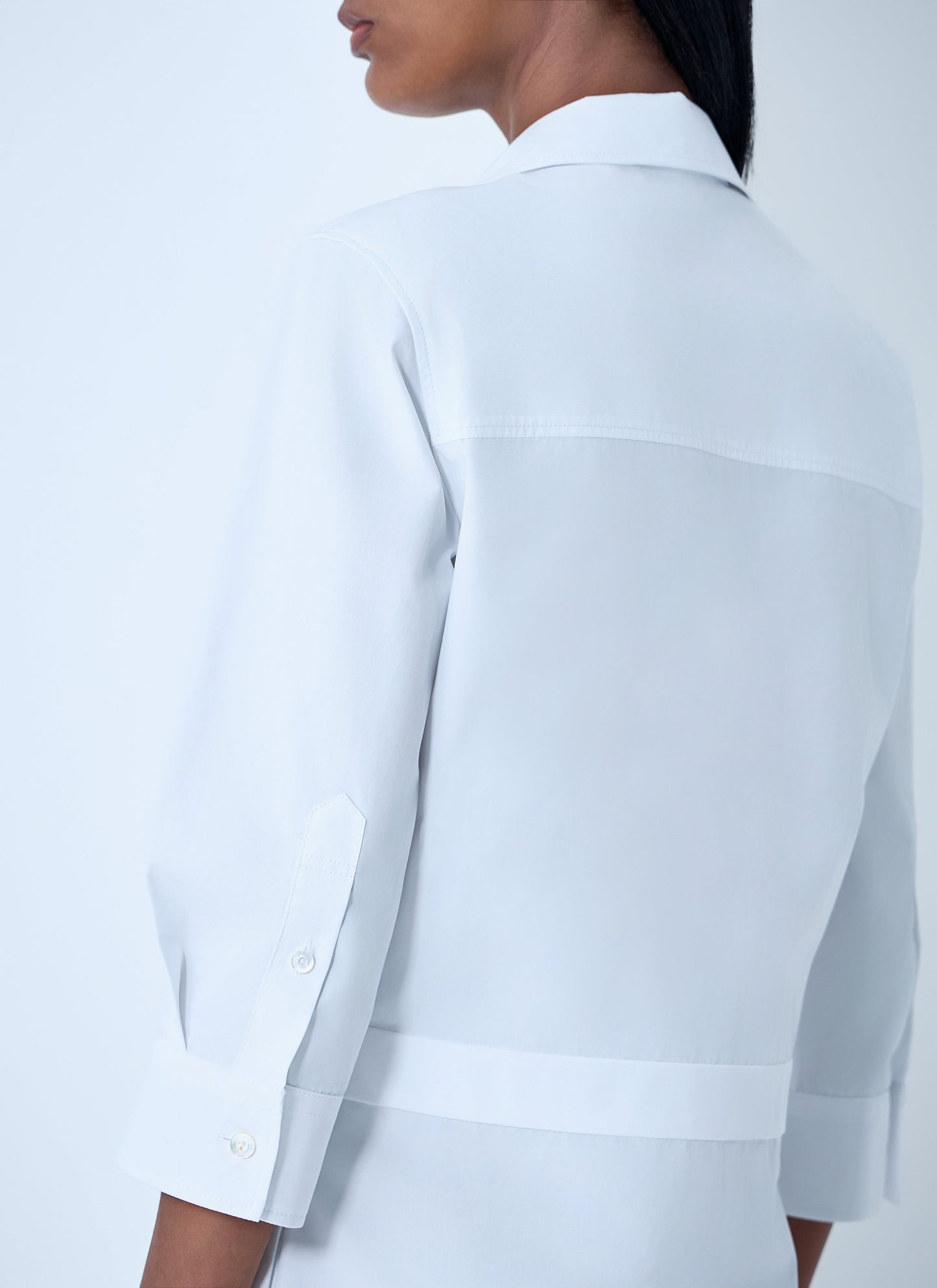 Gucci Women Cotton Poplin Shirt With Horsebit Hardware