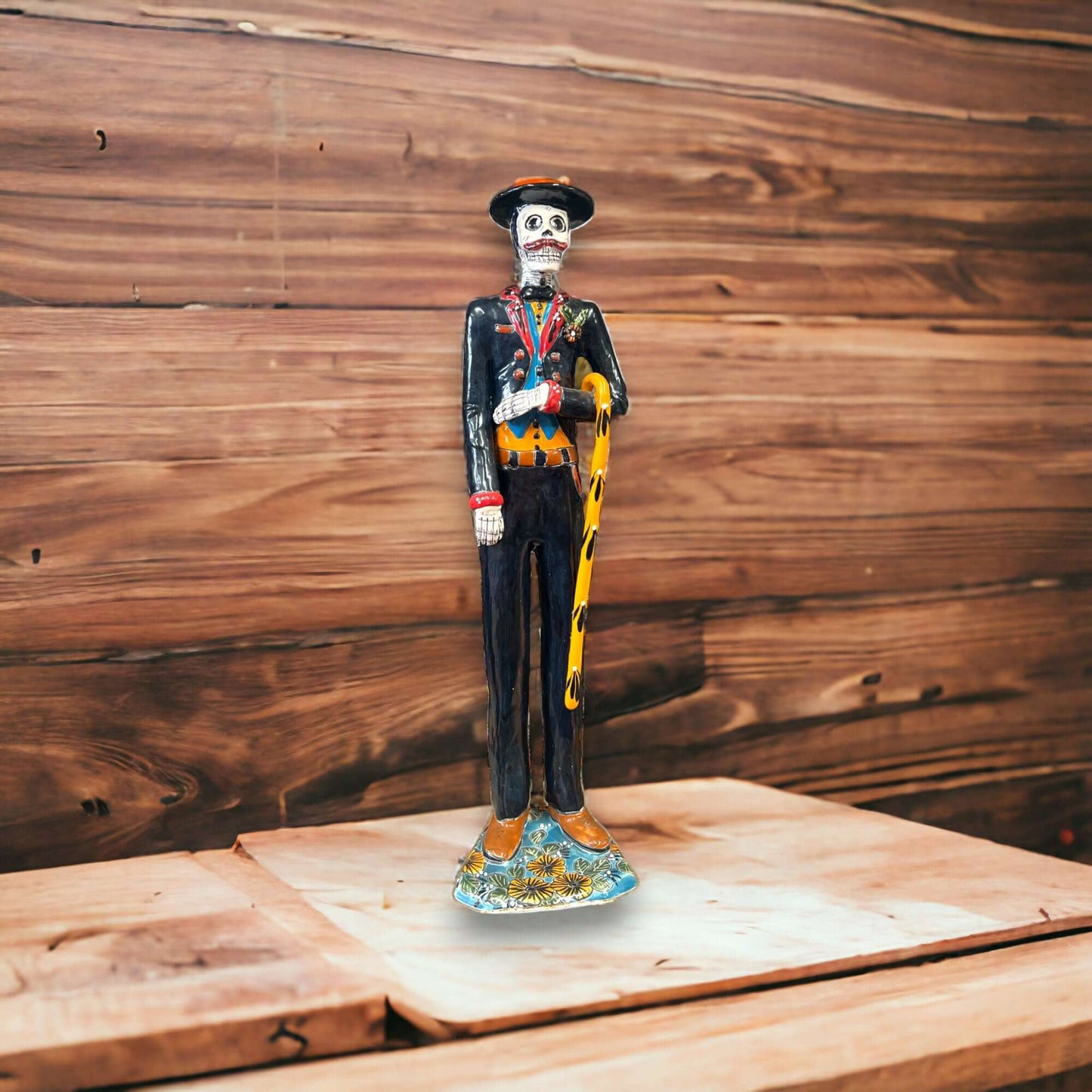 Talavera Skeleton Bride & Groom Set | Day of the Dead Pottery