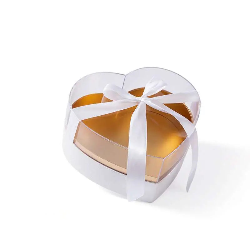 Heart Shaped Transparent Flower Packing Box