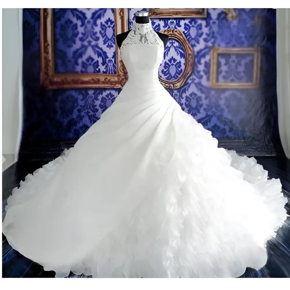 High-end Ruffled Big Tail Wedding Dress Wholesale