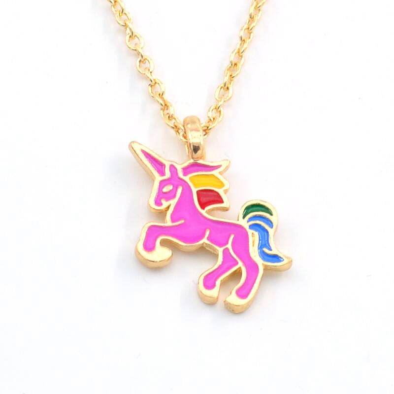 Bath Bomb Gift Set with Unicorn necklaces hidden in each bath bomb, 1 each black, white, red and rose, great for parties and gifts