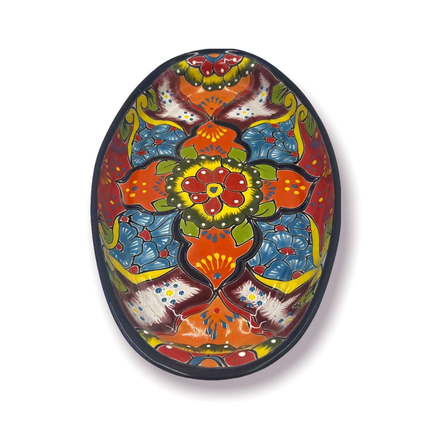 XL Oval Talavera Platter | Hand-Painted Mexican Serving Dish