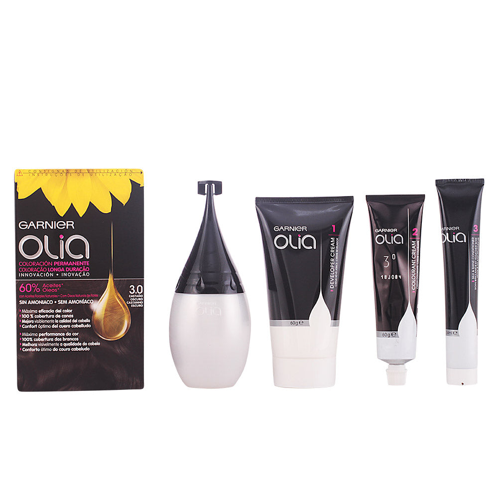 OLIA coloración permanente sin amoniaco #3.0-negro natural 1 u-0