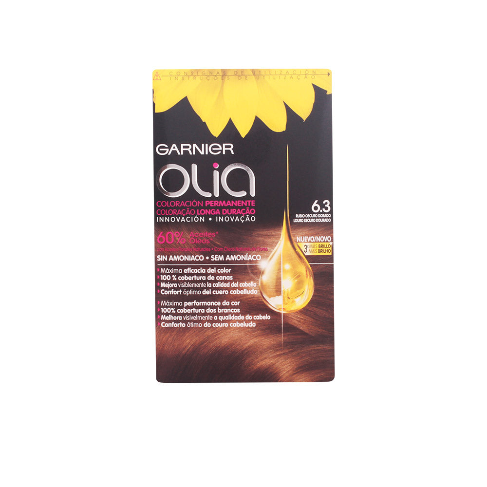 OLIA coloración permanente sin amoniaco #6.3-rubio oscuro dorado 1 u-0