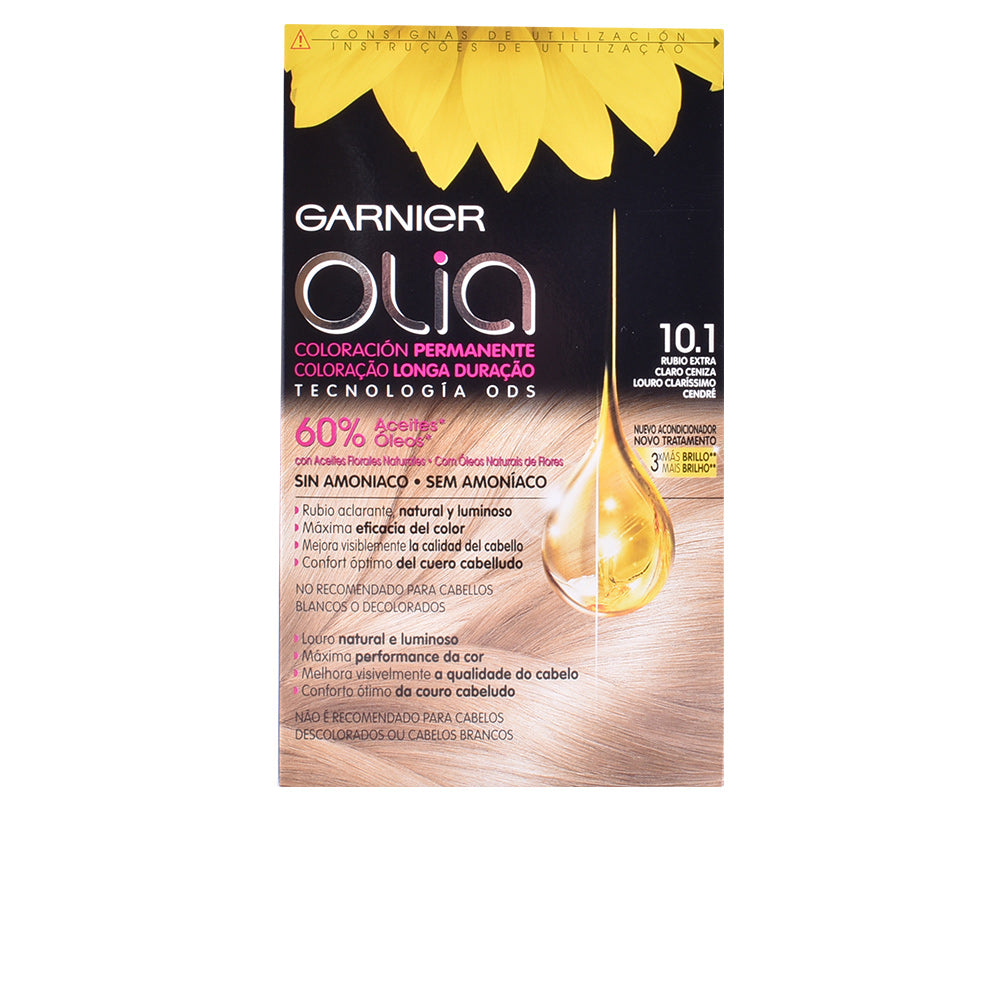 OLIA coloración permanente sin amoniaco #10.1-rubio extra claro ceniza 1 u-0