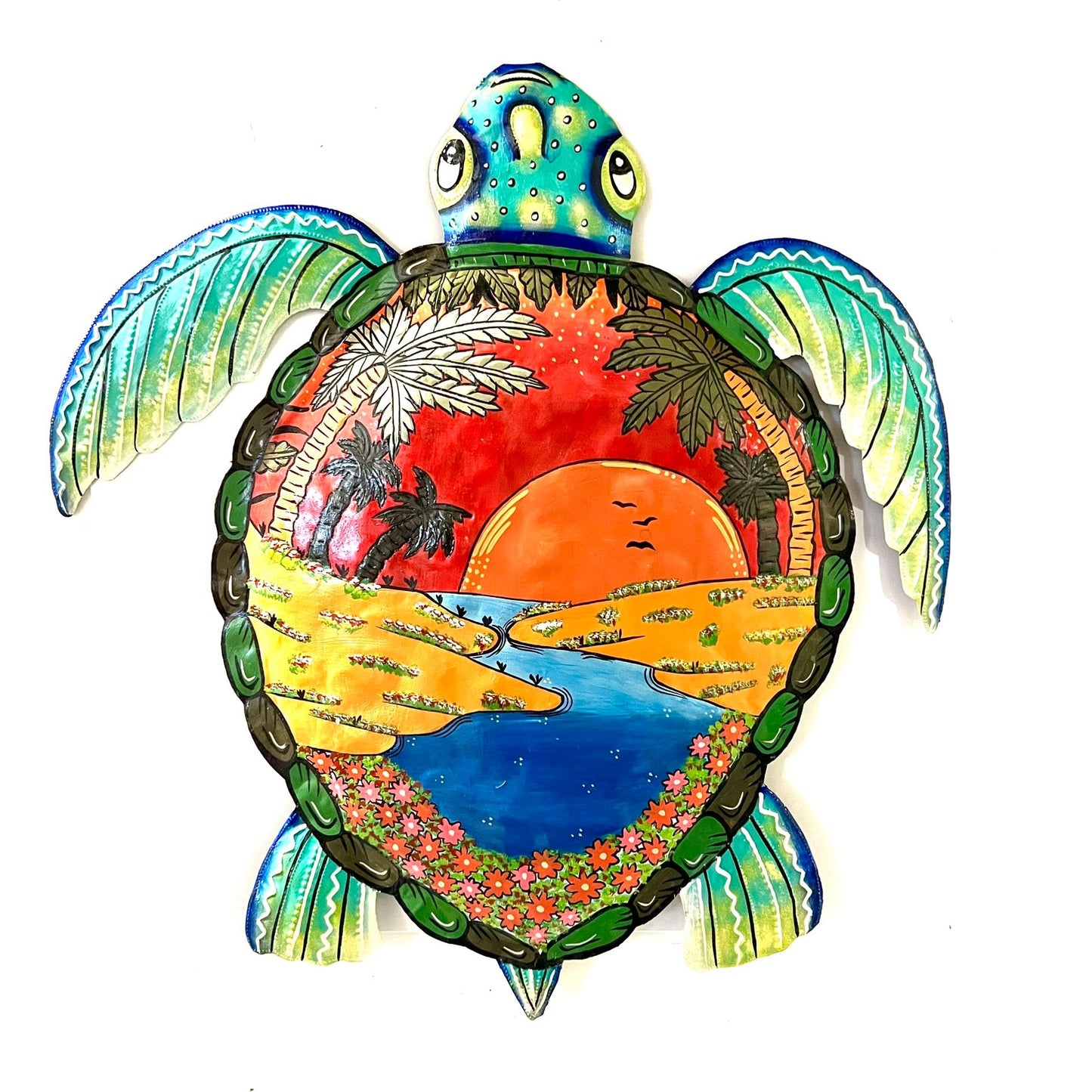 Painted Sunset Sea Turtle