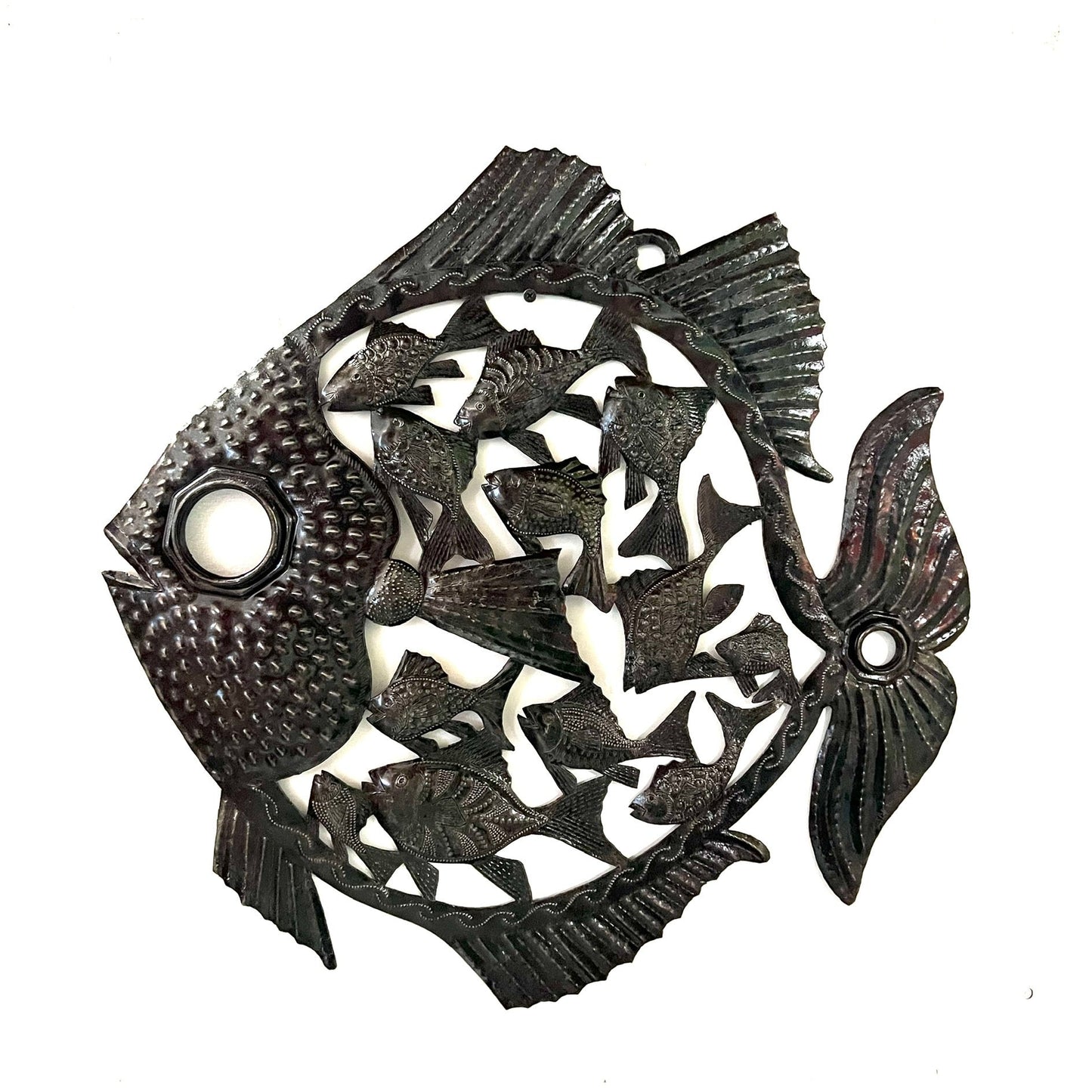 Oil Drum Top Fish Wall Art