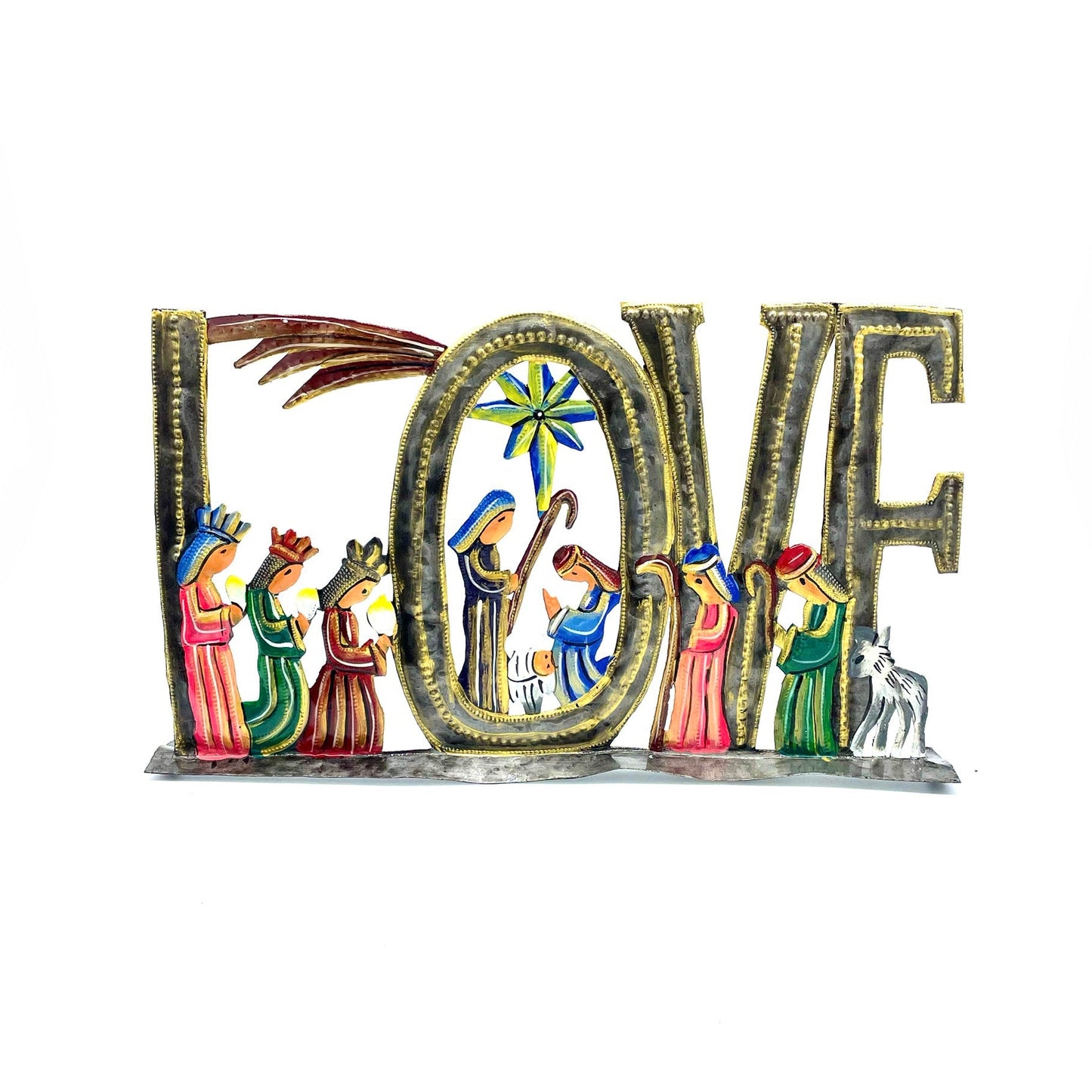 Painted Love Nativity
