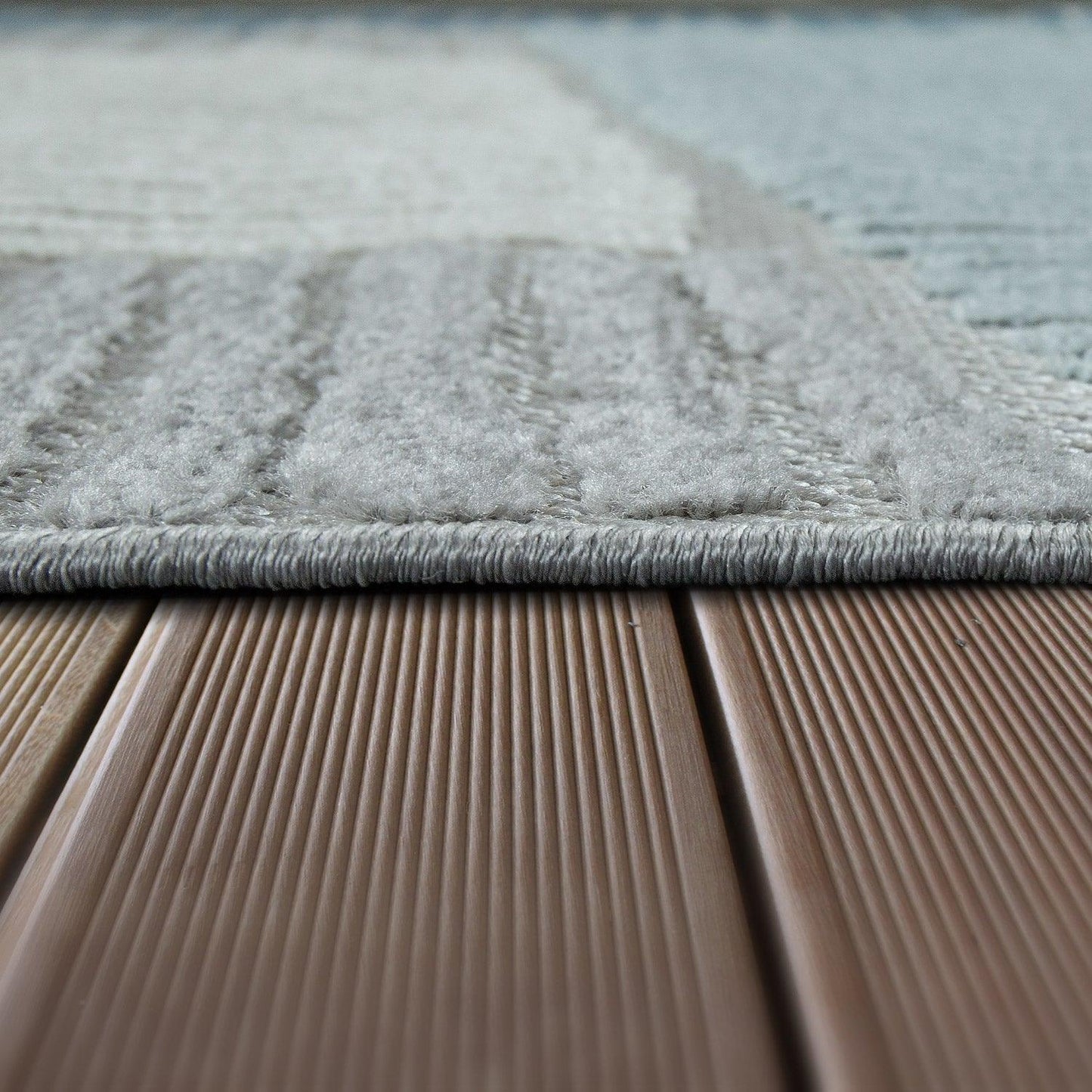 In- & Outdoor Rug Marrakesh Carved Design - Aqua Blue-4