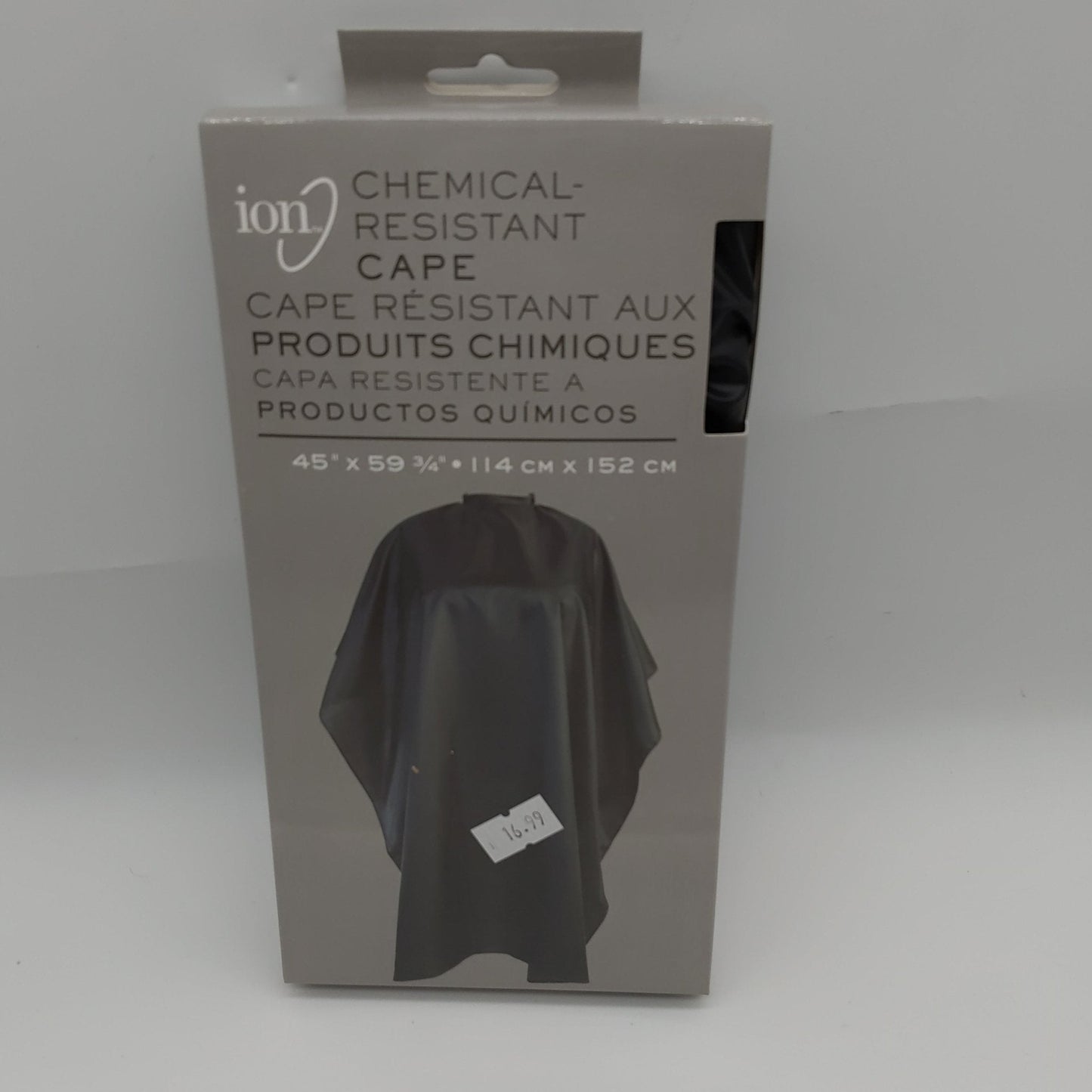 Ion Chemical-Resistant Cape 45" x 60" Black- NEW IN BOX