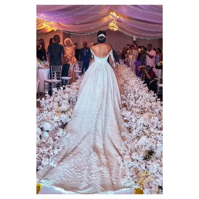 Lace Long Sleeve Custom Wedding Gown