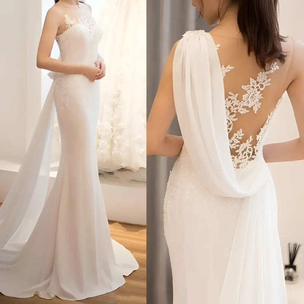 Lace Mermaid Super Fairy Light Wedding Dress