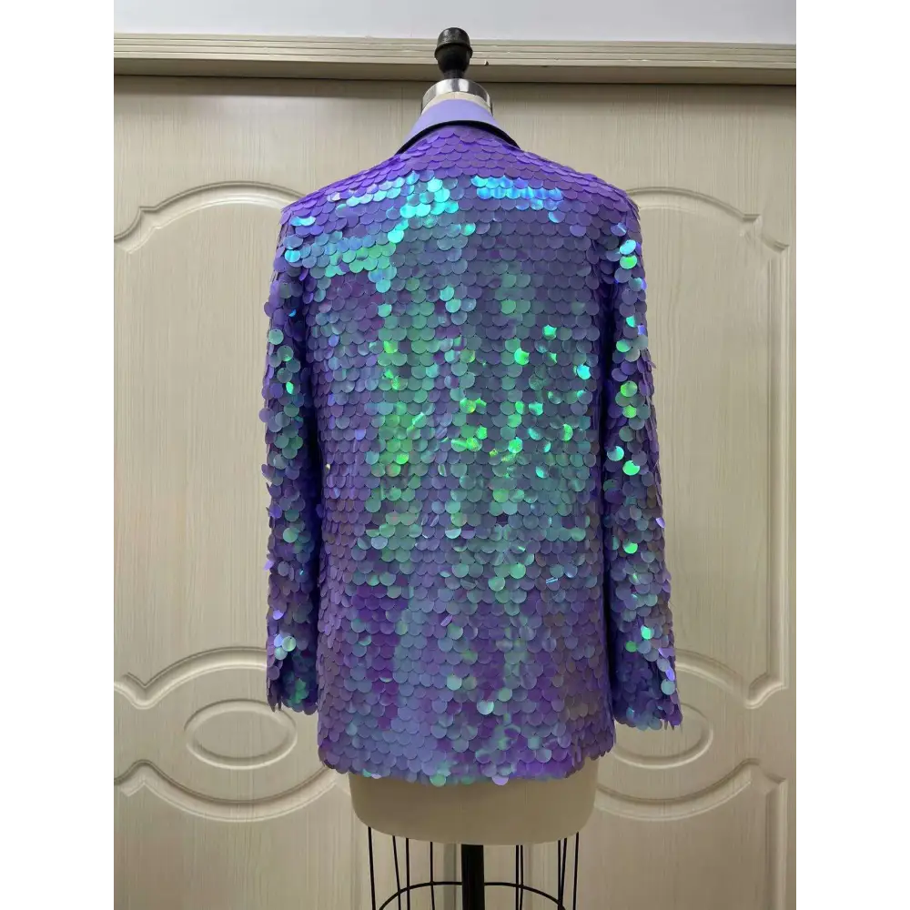 Lavender Sequin Fashion Suit Blazer