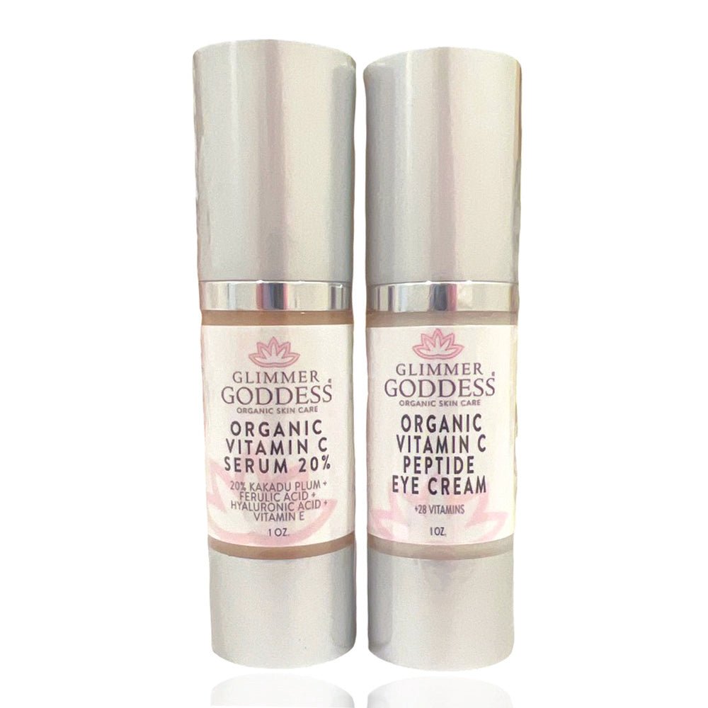 Organic Vitamin C Glow Duo – 20% Vitamin C + Peptide Eye Serum