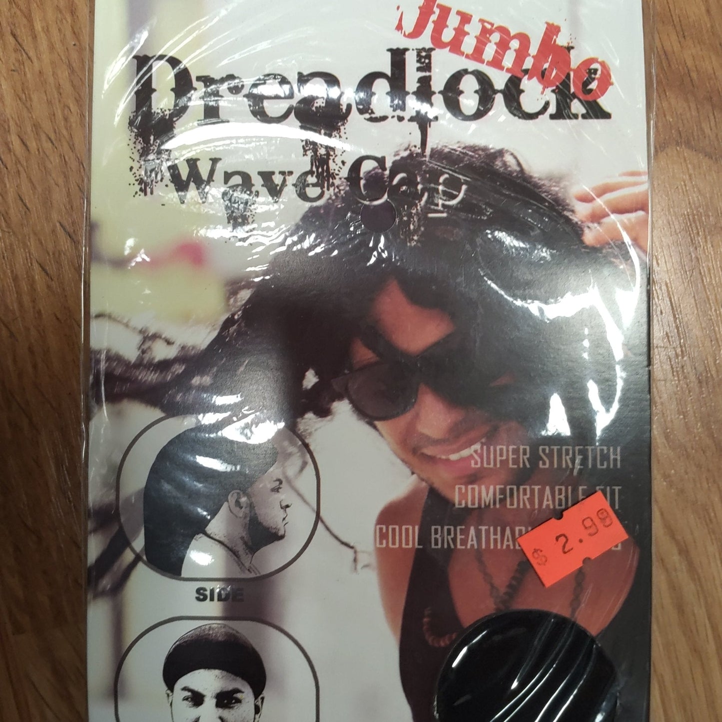 LQQKS Jumbo Dreadlock Wave Cap Black