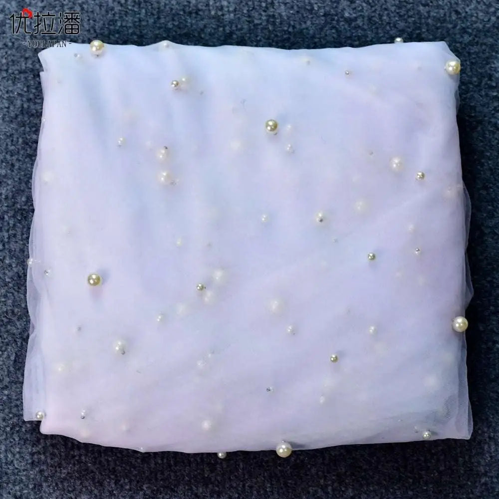 Luxury Heavy Industry Bridal Pearl Veil with Tiara