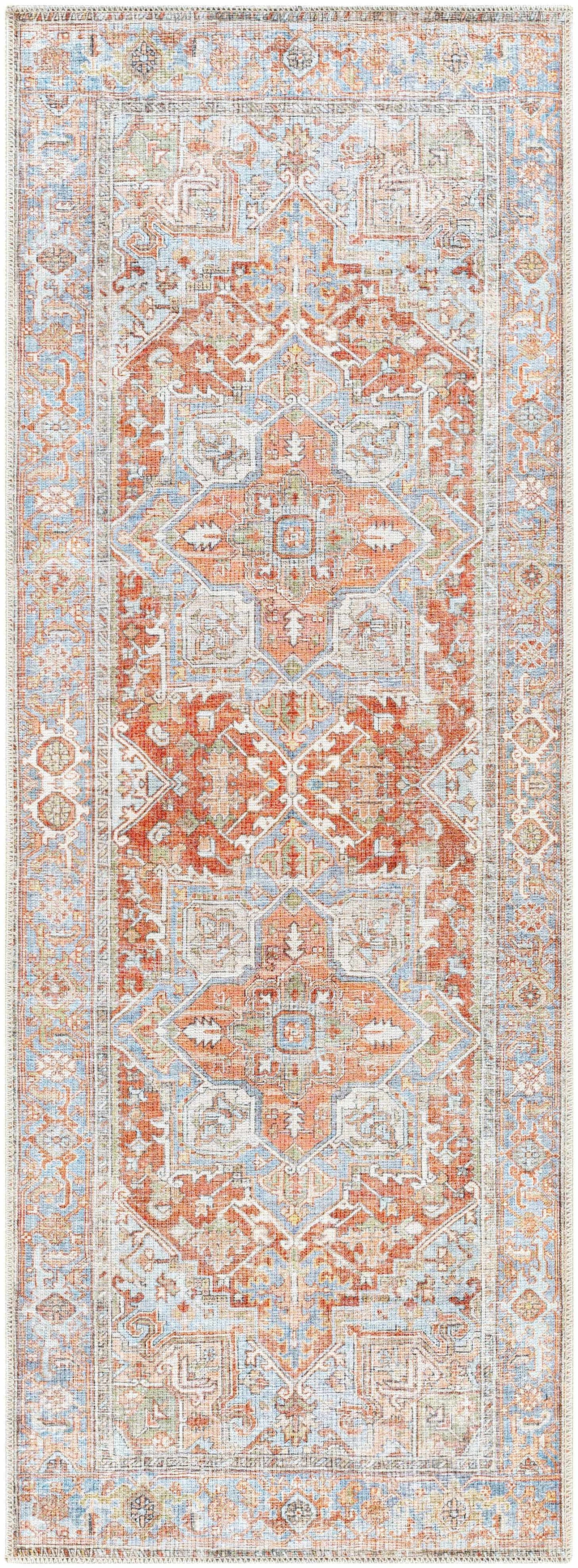 Rust Maayon Washable Rug-7
