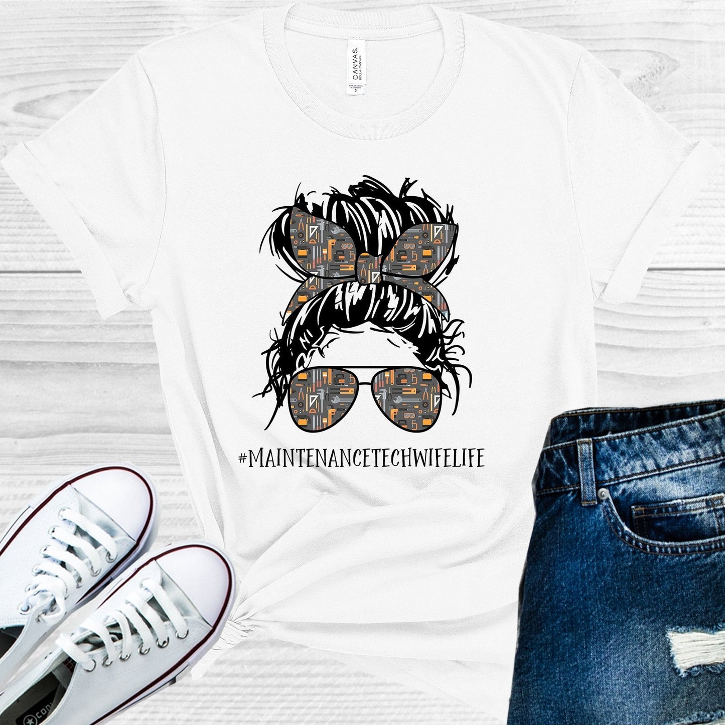 Maintenance Tech Wife Life #maintenancetechwifelife Graphic Tee