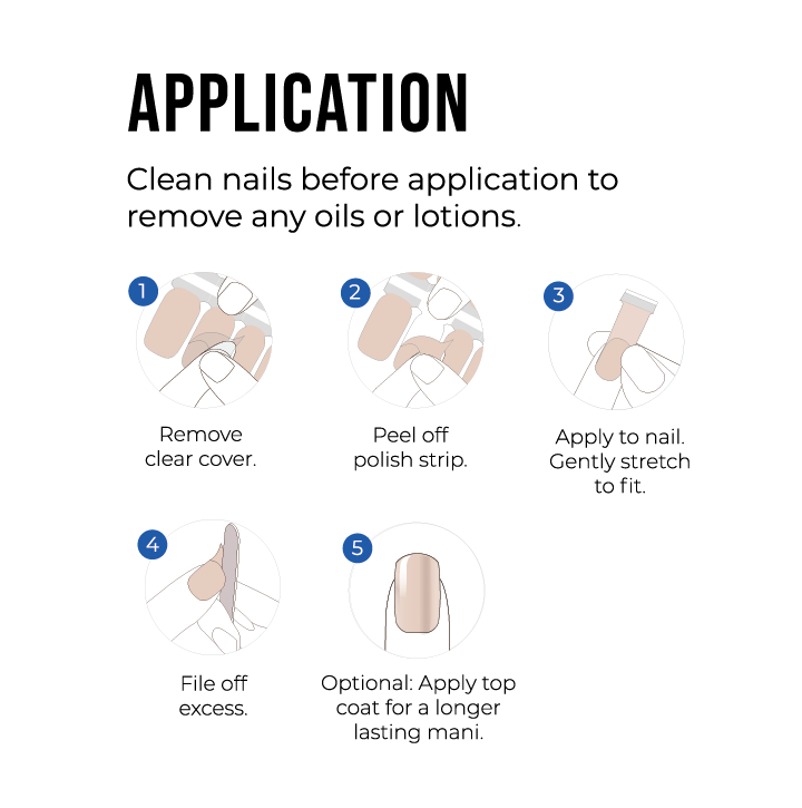 Rose Gold Stripe Nail Polish Wraps (Transparent)-3