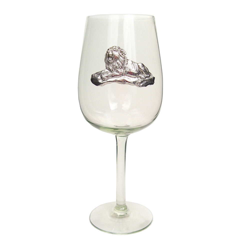Recycled Glass Pewter Animal Wine Glass