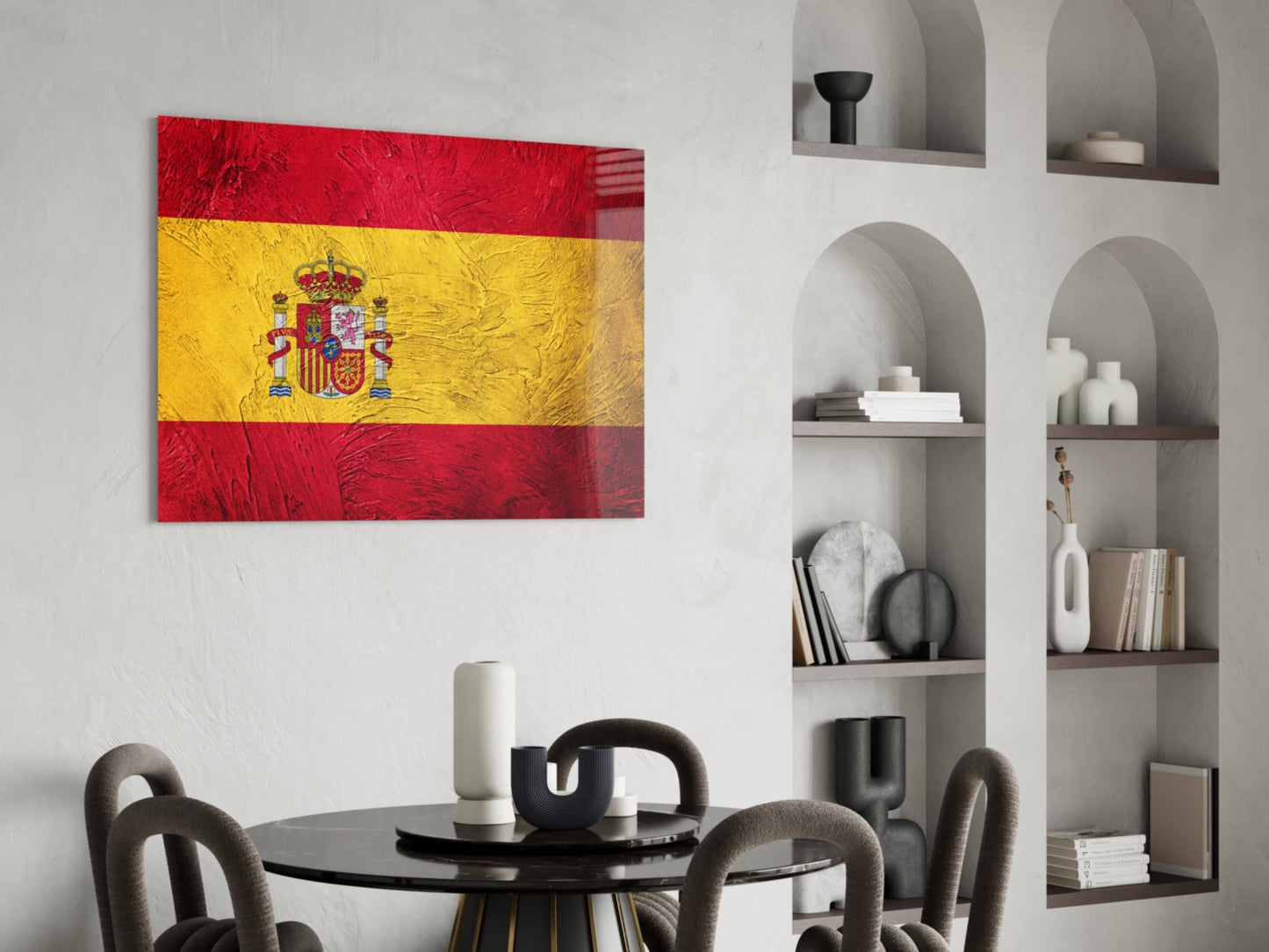 Flag of Spain Glass Wall Art-4