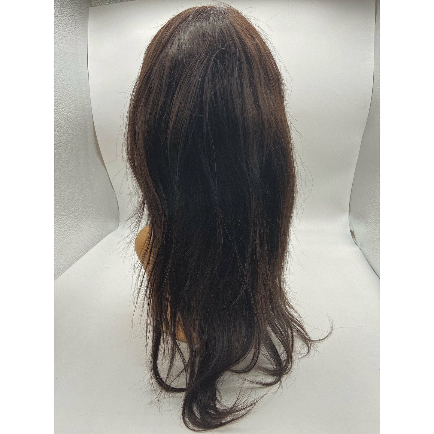 RIO Full Lace Human Hair Wig Straight Natural Black -16''