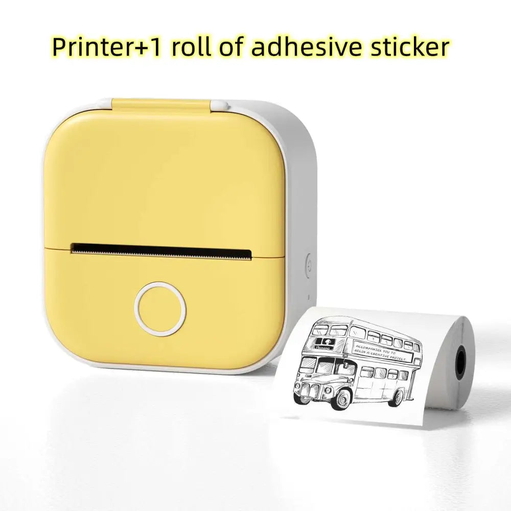 Portable Mini Label Printer with Sticky Paper rolls