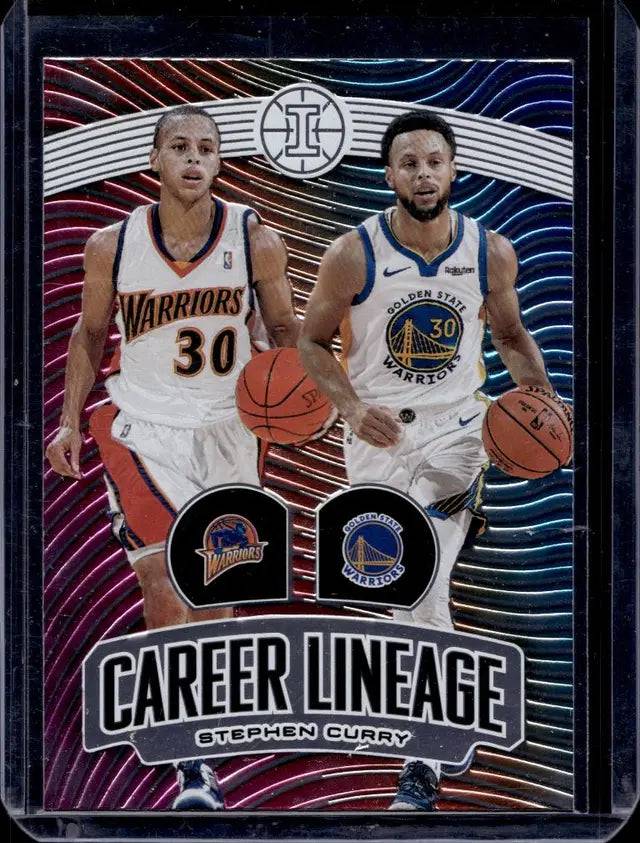 Stephen Curry 2019-20 panini illusions career lineage insert