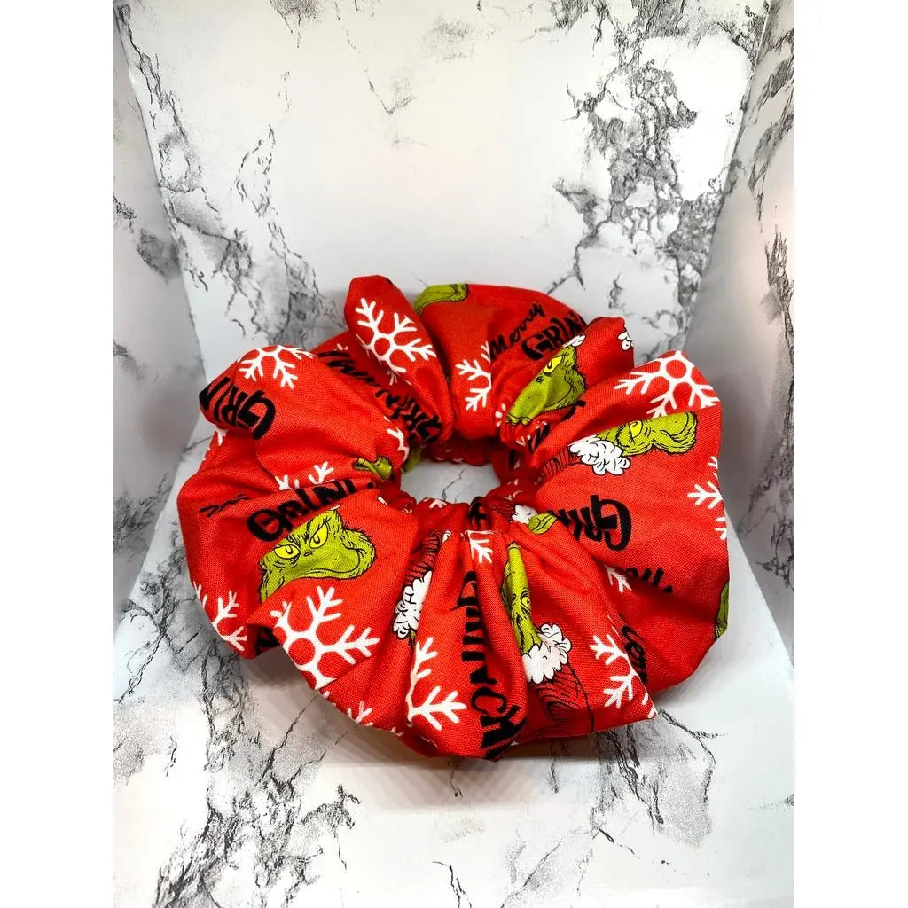 Red Grinchmas Christmas Scrunchie
