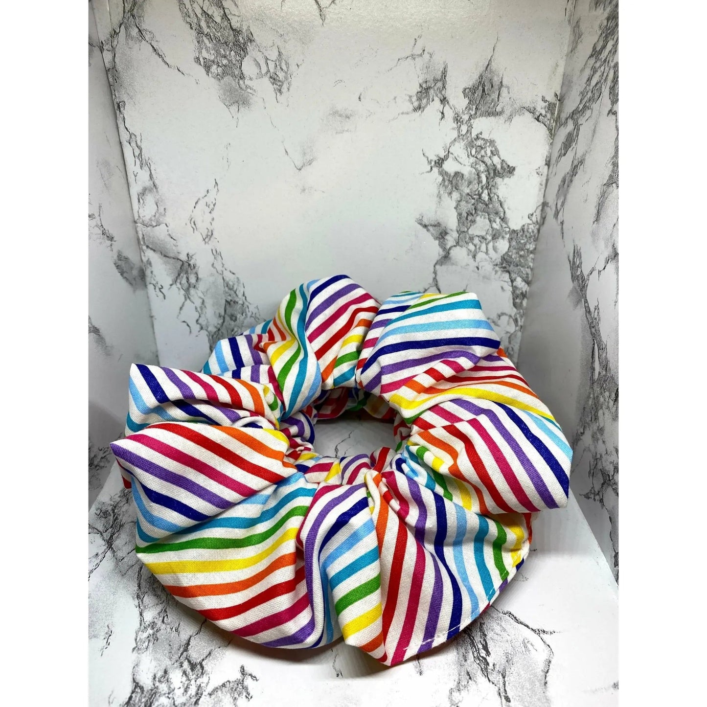 Pinwheel Rainbow Pride Scrunchie
