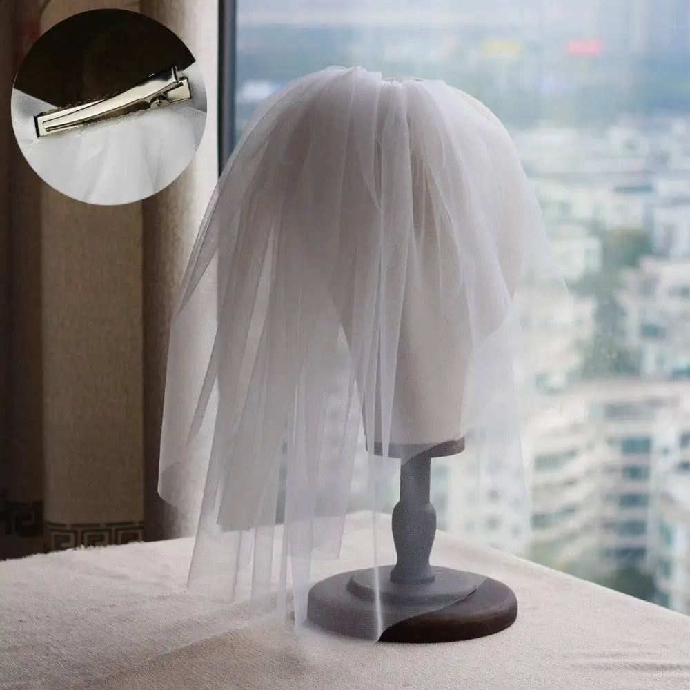 Retro Short Wedding Lace Floral Veil
