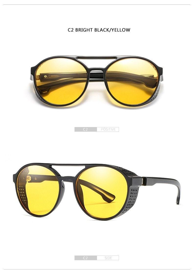 Round Vintage Sunglasses Retro Eyewear For Men Women Classic Sunglasses For Women & Men Retro Style Goggles In Round Shape Flip Up Driving Glasses Vintage Style & Fashionable Eyewear